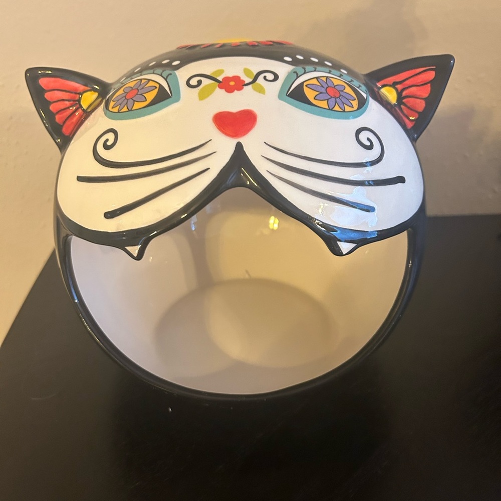 Blue Sky Halloween Cat Candy Dish